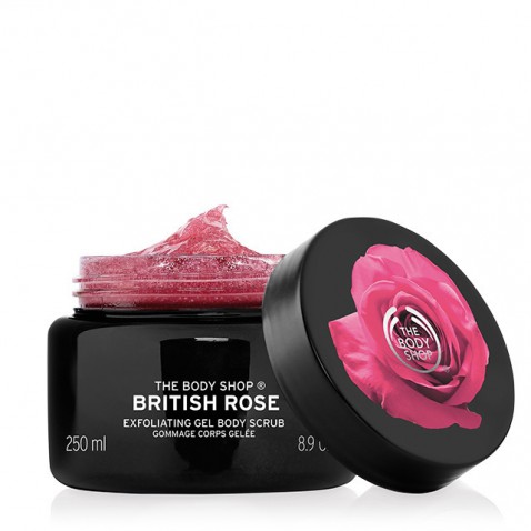 British Rose Exfoliating Gel Body Scrub 250ML